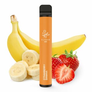 Elfbar 600 - Strawberry Banana - 20mg Nikotin (600 Z&uuml;ge)