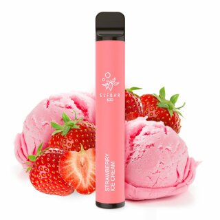 Elfbar 600 - Strawberry Ice Cream - 20mg Nikotin (600 Z&uuml;ge)